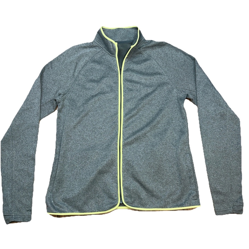 Under‎ Armour Coldgear Women's Large Pitch Grey Full Zip Fleece Golf Thumbholes